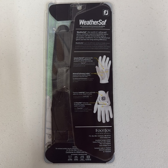 Men’s FootJoy WeatherSof Golf Glove Cadet Med. Large Black New - Picture 2 of 6